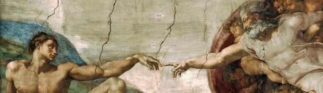 Detalhe de A criação de Adão, de Michelangelo (aprox. 1512).