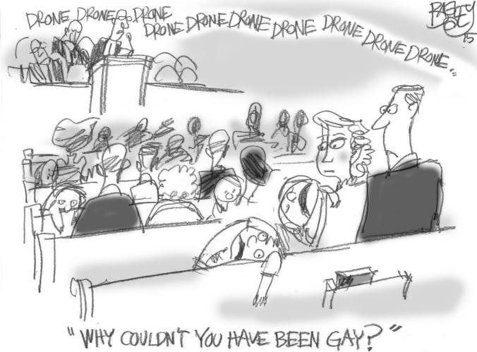 Pat Bagley. Cartunista mórmon. Humor. Gays. Igreja SUD. Mórmons. Mormonismo.
