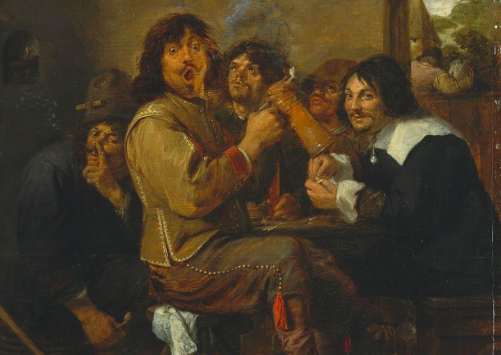 Os Fumadores, por Adriaen Brouwer (ca. 1605) Museu Metropolitano de Arte, NYC