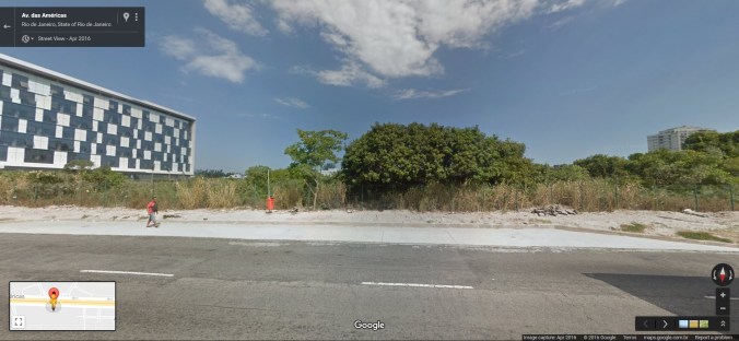 Terreno do Templo do Rio de Janeiro da Igreja SUD (Foto: Google Street View, Abril 2016)
